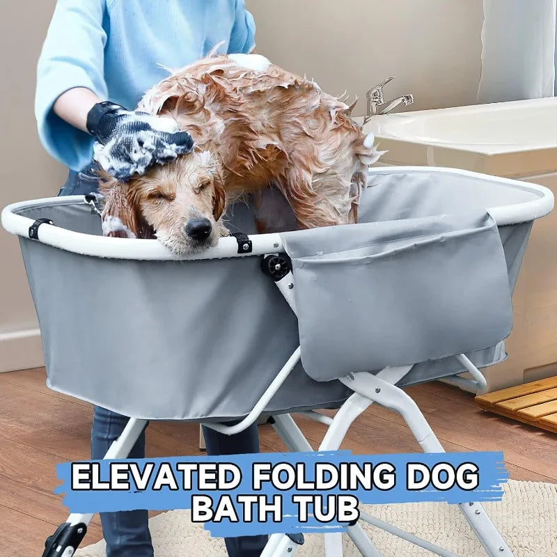 NONEDog Litter Elevated Foldable Pet Bath Tubs For Dogs