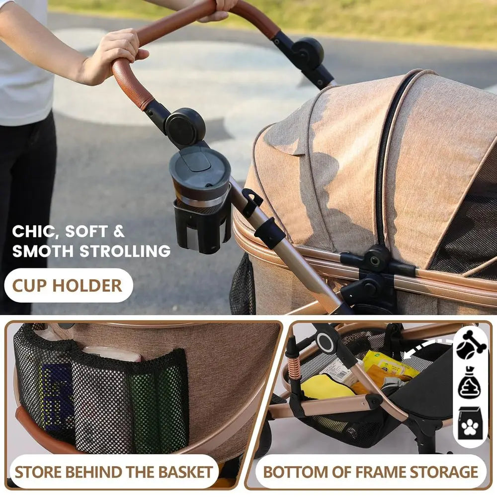 Ticify Pet Stroller Three In One For Medium Dogs Carrier
