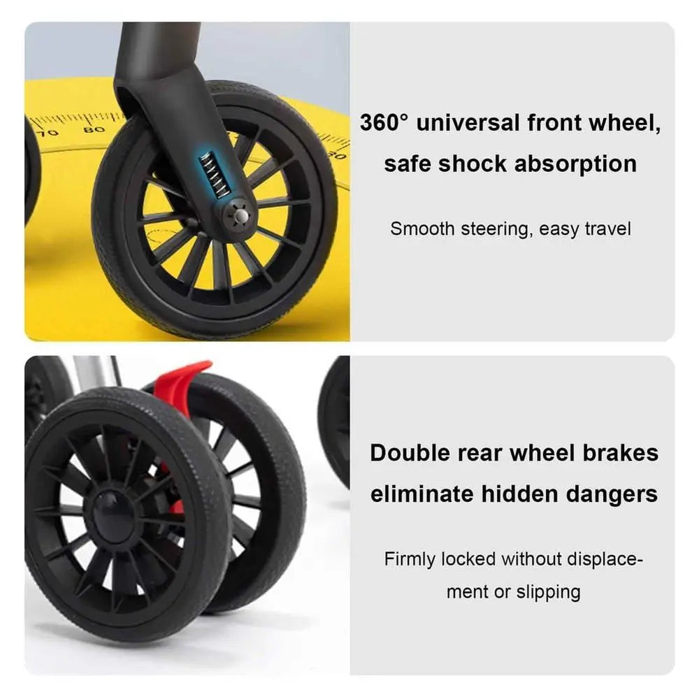 4-Wheel Premium Pet Stroller 3-In-1 For Medium Dogs & Cats