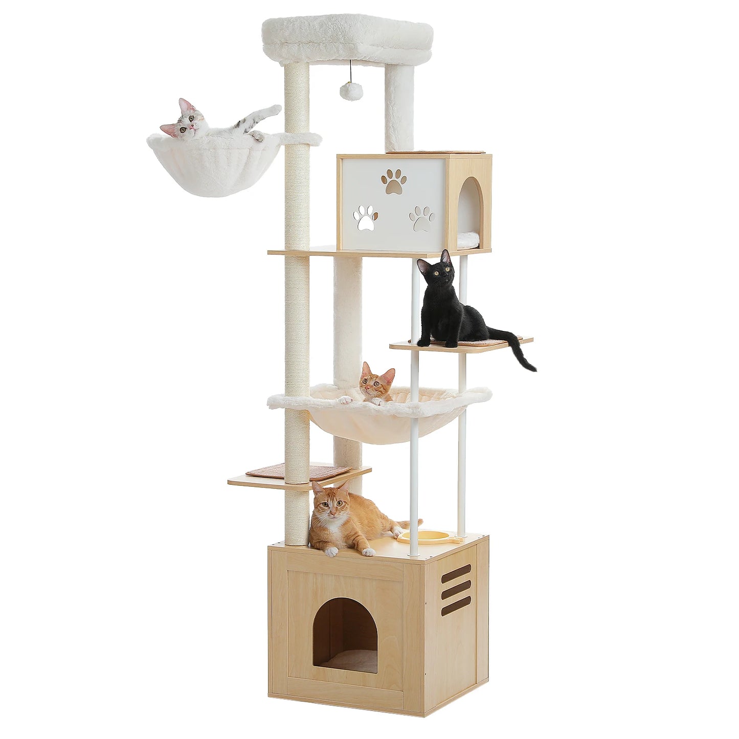 PAWZ Road Cat Tree Tower With Condos And Hammocks