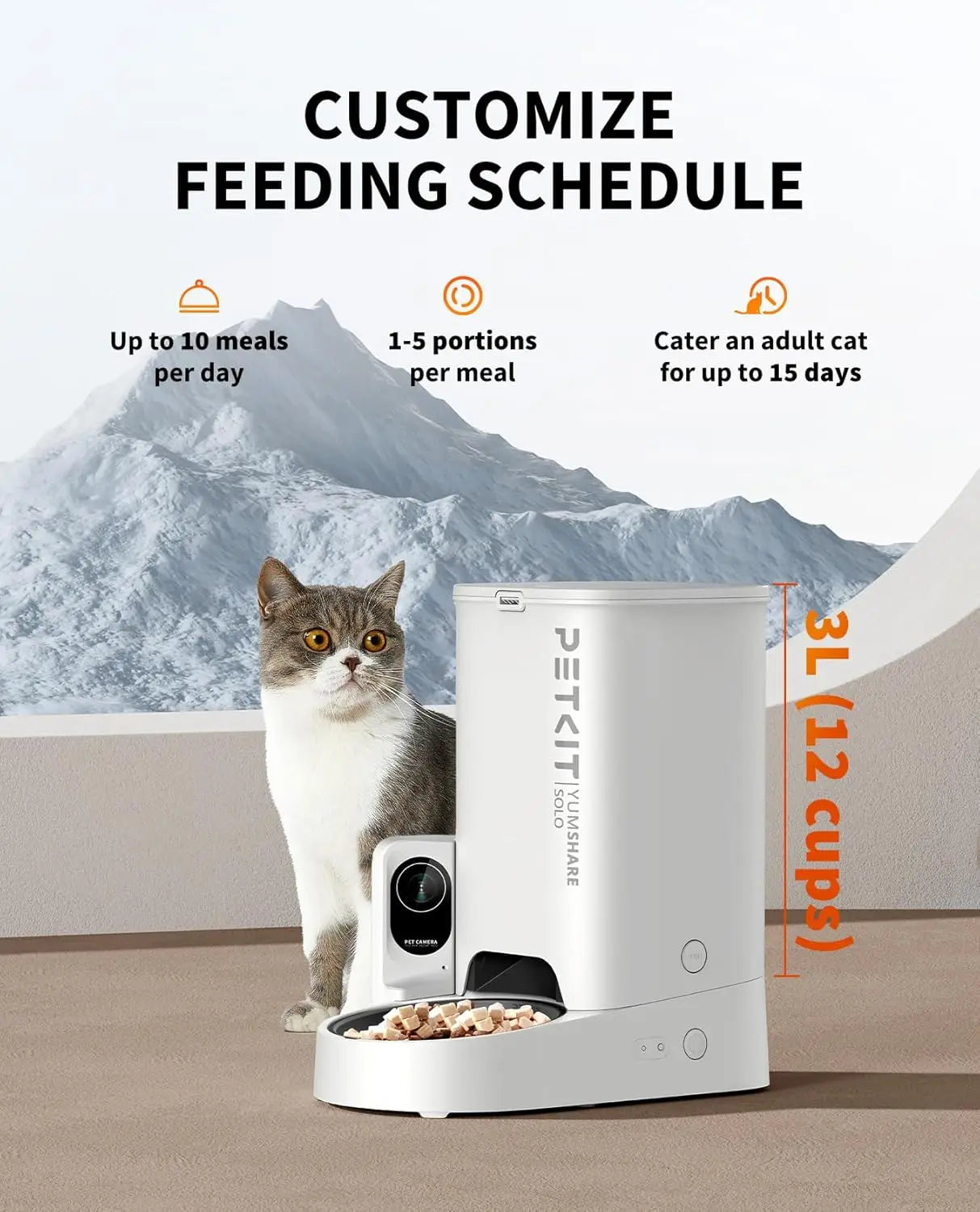 Automatic Pet Feeder With Camera, 1080P HD Video Night Vision