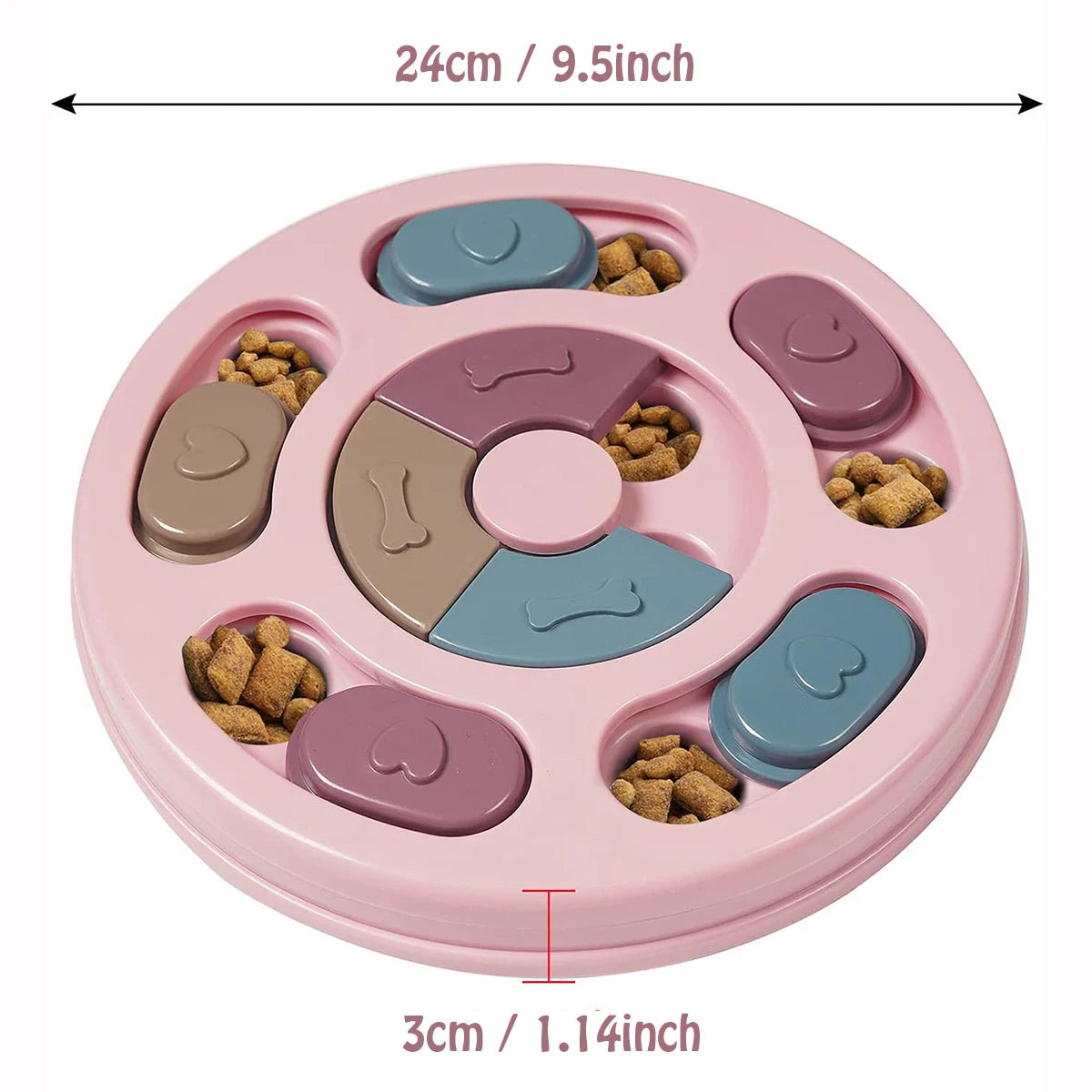 Dog Slow Feeder Hiding Bowl For Interactive Educational Toy