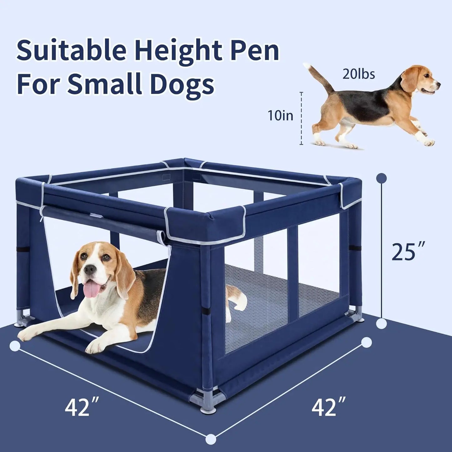 Indoor Dog Playpen With Gate For Puppies And Small Pets