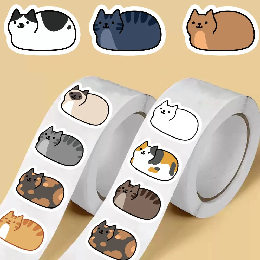 Kawaii Cat Sticker Pack For Laptop Phone Skateboard