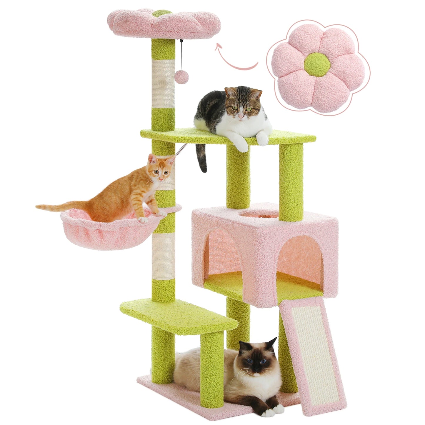 PAWZ Road Flower Cat Tree Multi-Level Tower