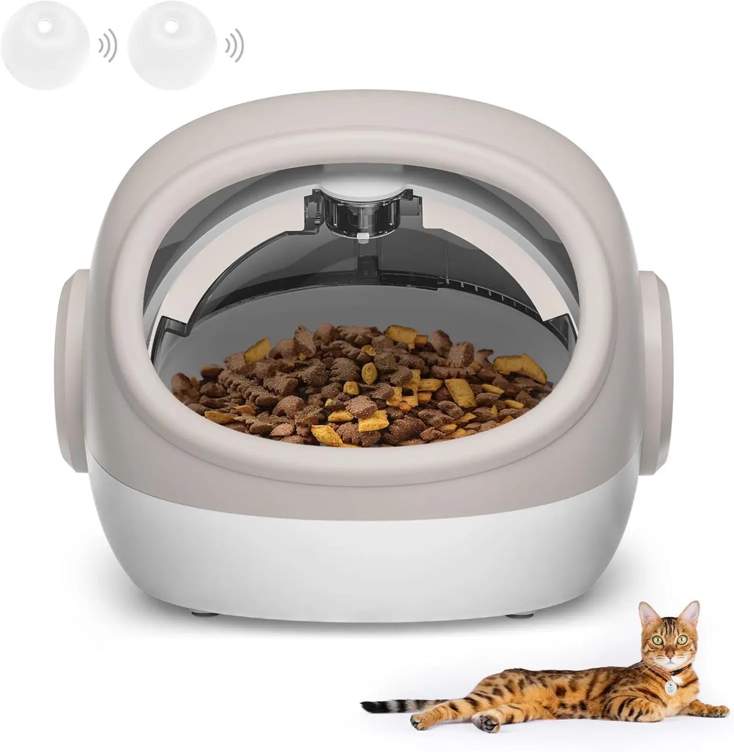 RFID Cat Feeder With Collar Sensor Anti-Theft Timed Feeding For Cats