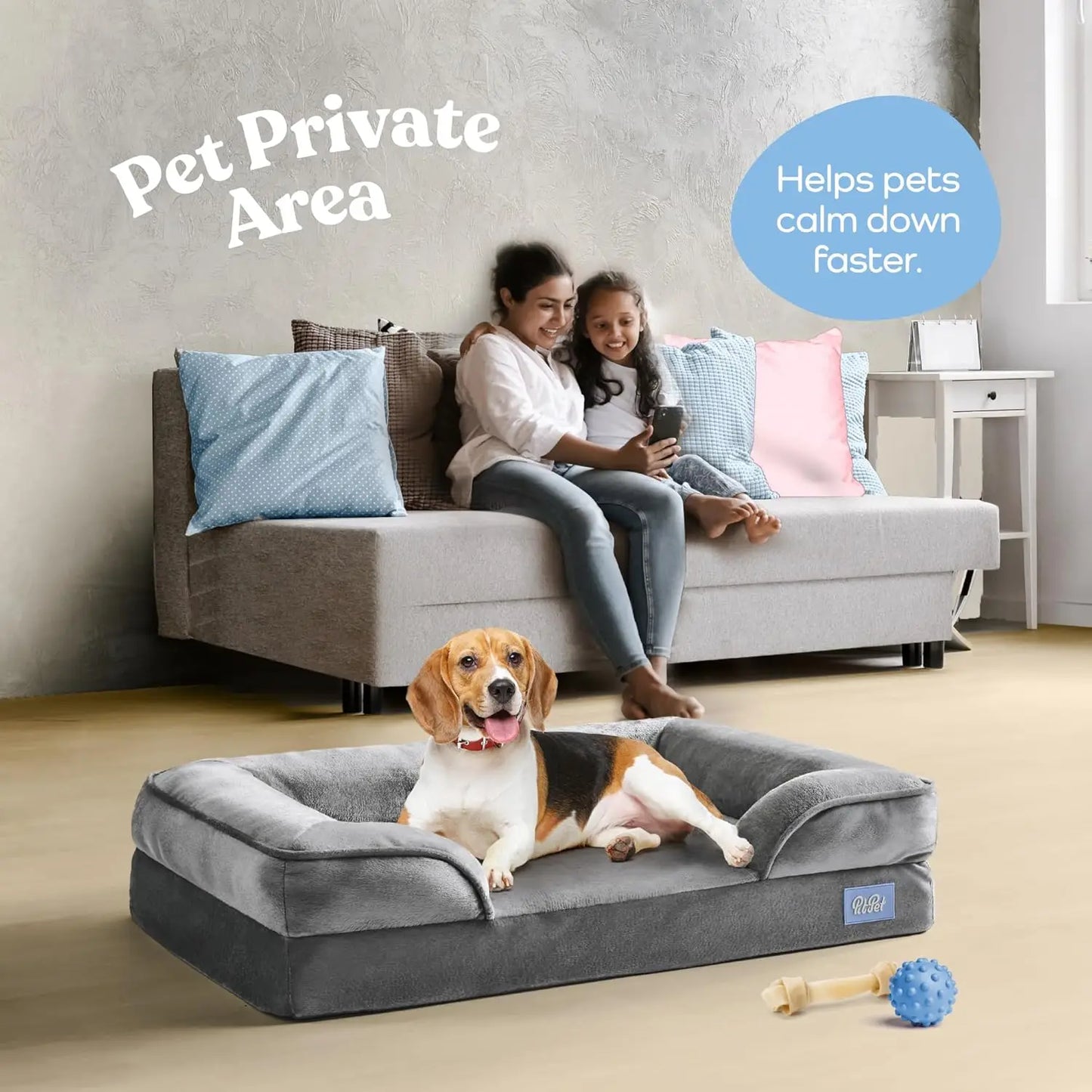 Orthopedic Dog Bed With Removable Cover Breathable Waterproof