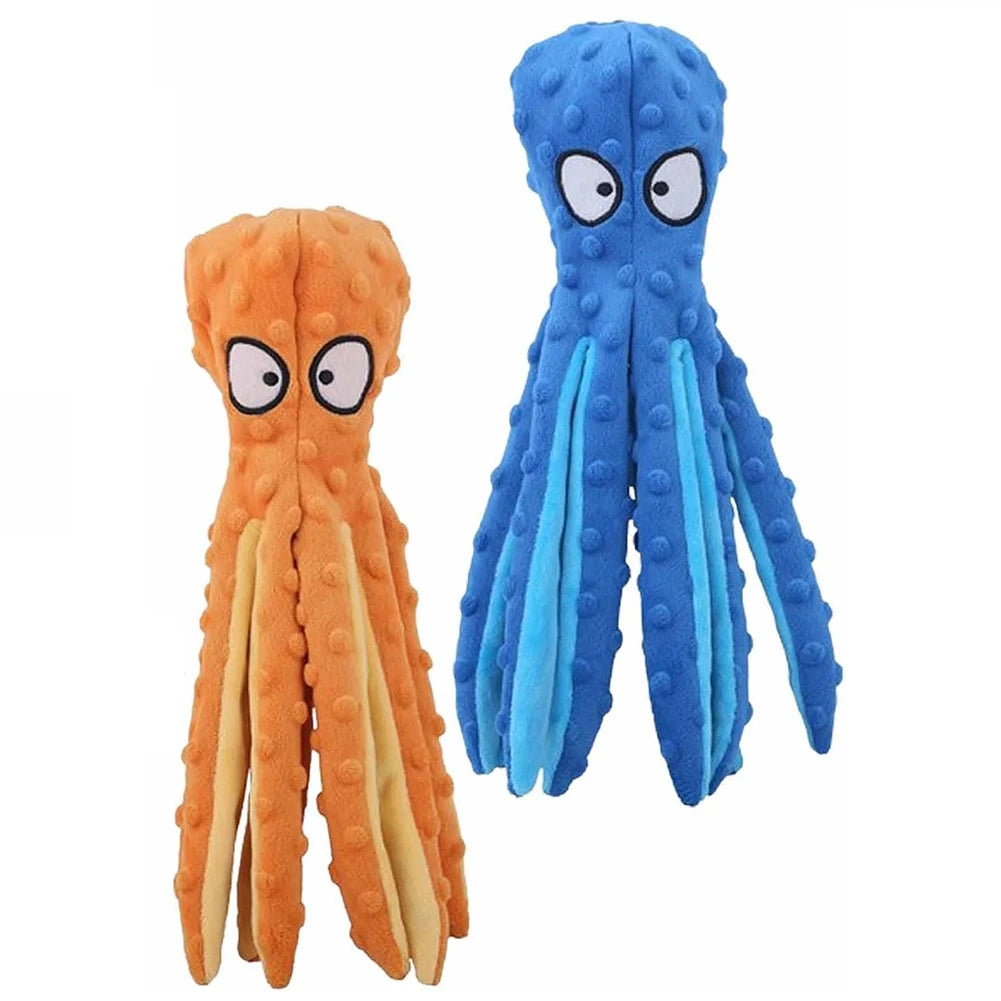 Octopus Dog Toy No Stuffing Squeaky Plush Puzzle Toy