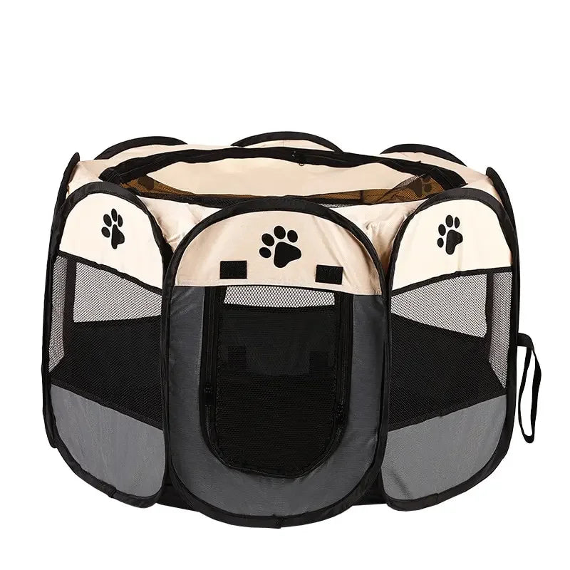 Portable Foldable Pet Tent Kennel Octagonal Fence Shelter