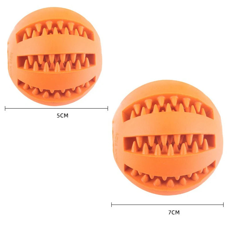 Dog Leaky Food Ball Toy Watermelon Natural Rubber Interactive