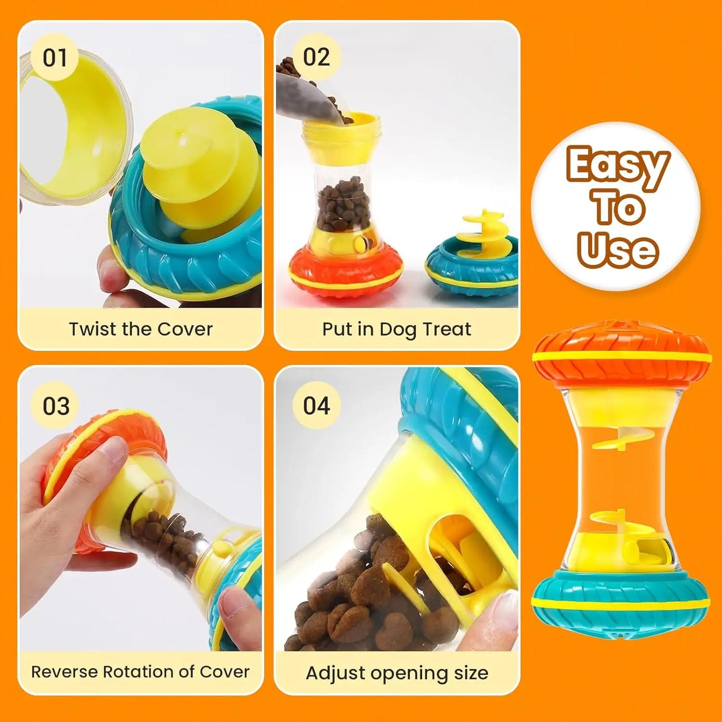 Interactive Dog Puzzle Toy for Boredom and Treat Dispensing Enrichment