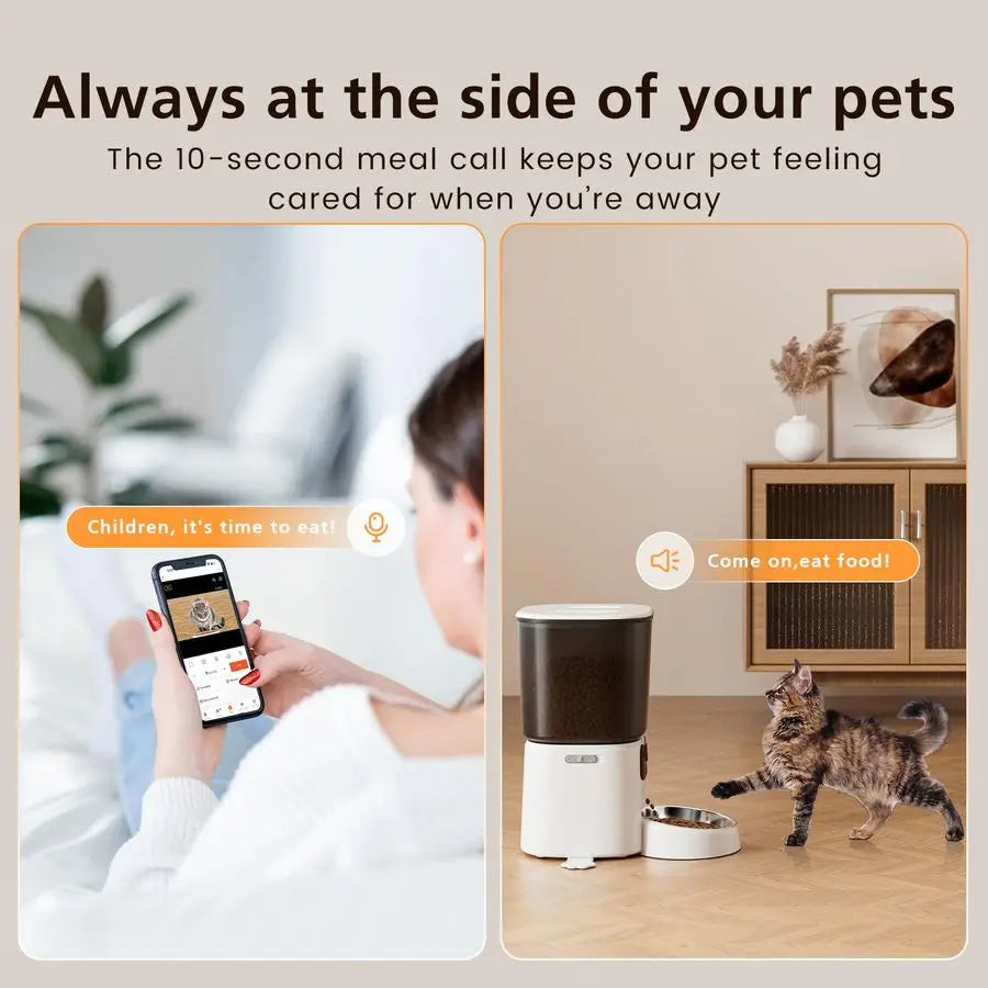 Cat Feeder With Camera WiFi App Control 1080P Night Vision