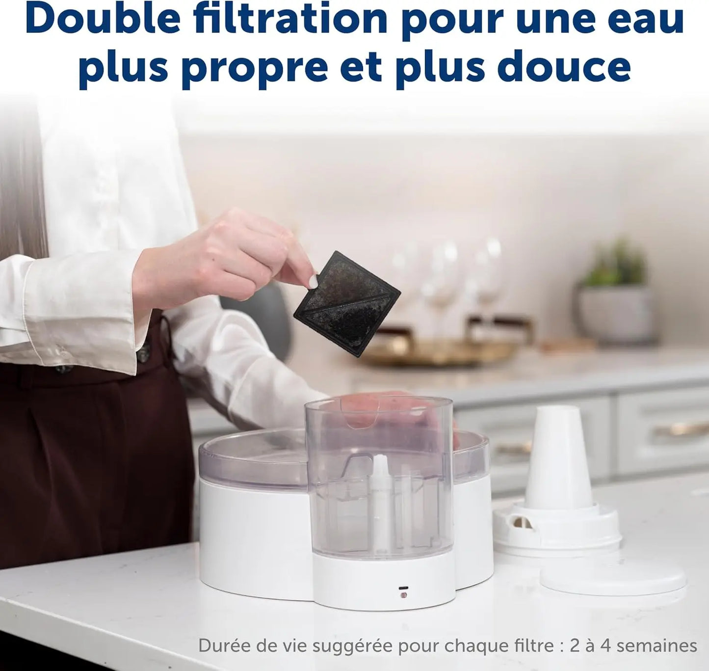 Pump-Free Cat Fountain With HydroSpin Technology Dishwasher Safe