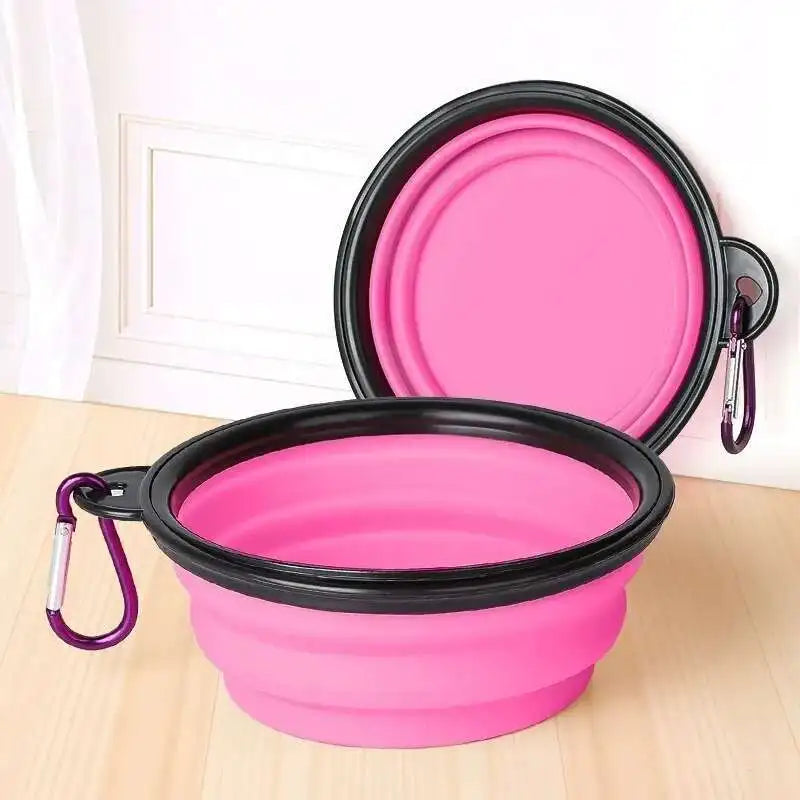 2-In-1 Collapsible Dog Travel Bowl And Feeder For Outdoor Use