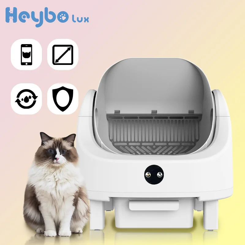 HeyboLux Smart SelfCleaning Cat Litter Box with Odor Control