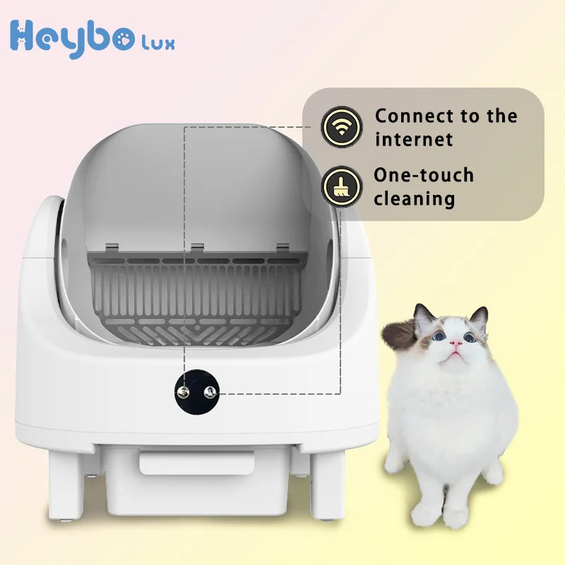 HeyboLux Smart SelfCleaning Cat Litter Box with Odor Control