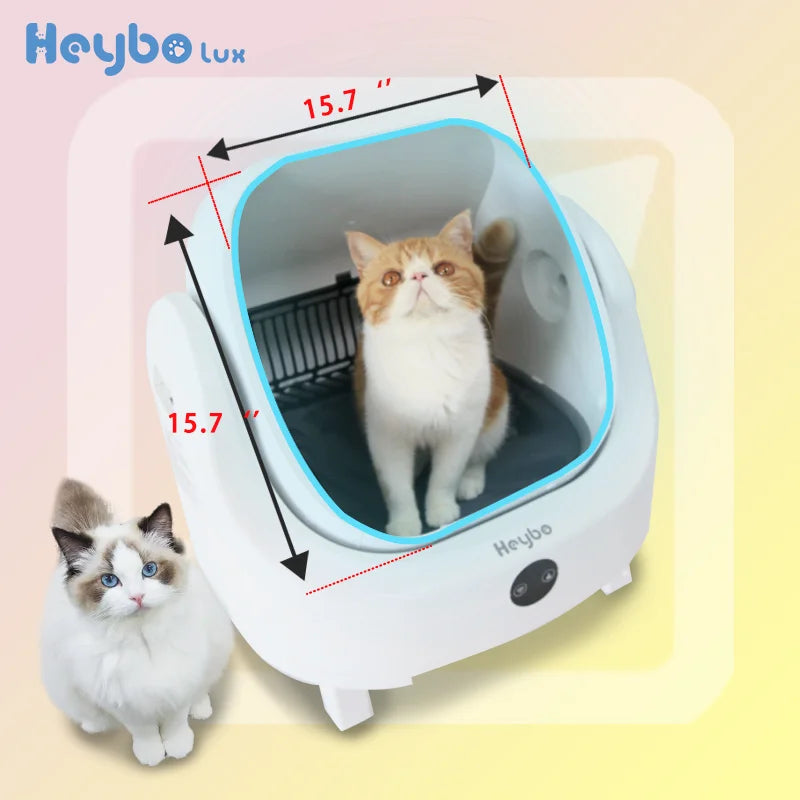 HeyboLux Smart SelfCleaning Cat Litter Box with Odor Control