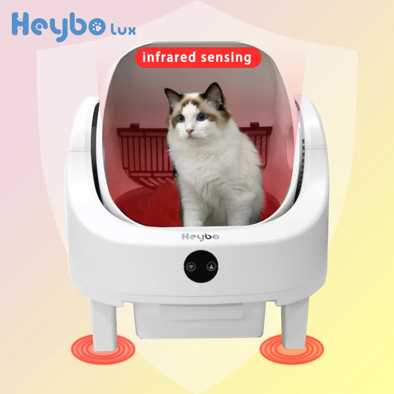 HeyboLux Smart SelfCleaning Cat Litter Box with Odor Control