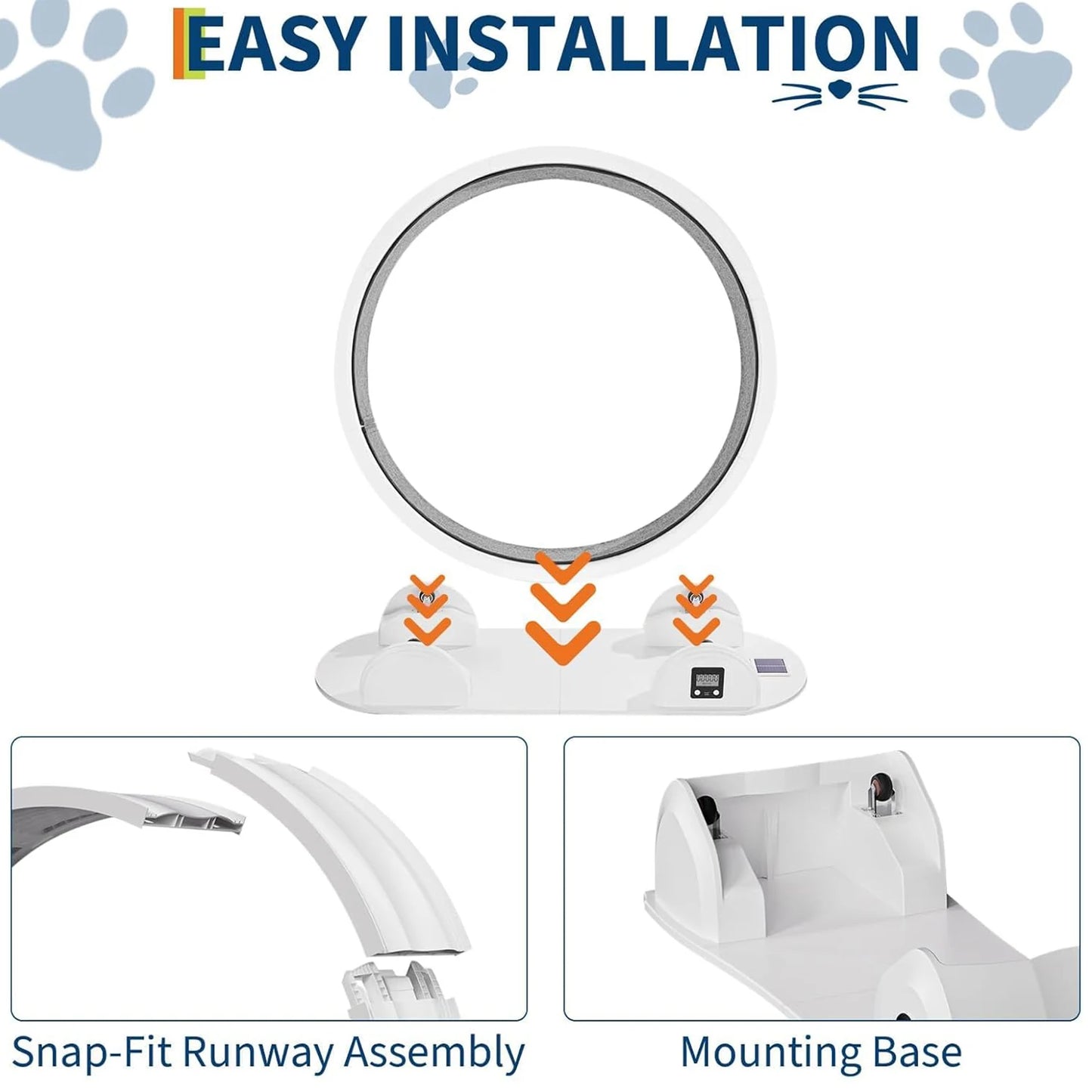 HiMISSCN Abs Cat Exercise Wheel For Indoor Cats Quiet Treadmill