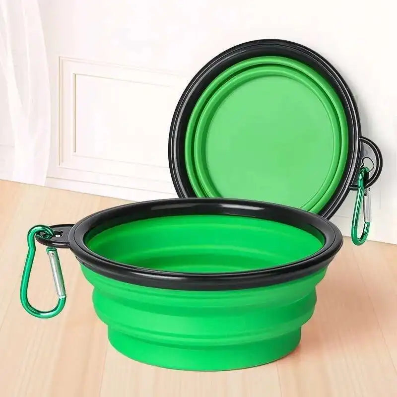 2-In-1 Collapsible Dog Travel Bowl And Feeder For Outdoor Use