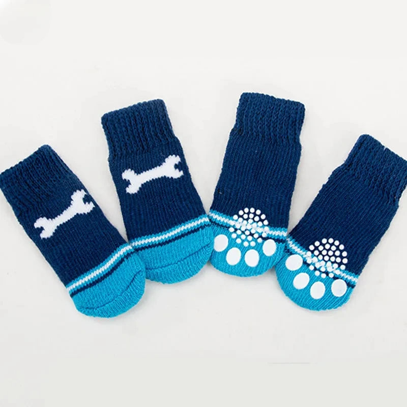 Wintertime Knit Anti Slip Dog Socks For Cats And Dogs
