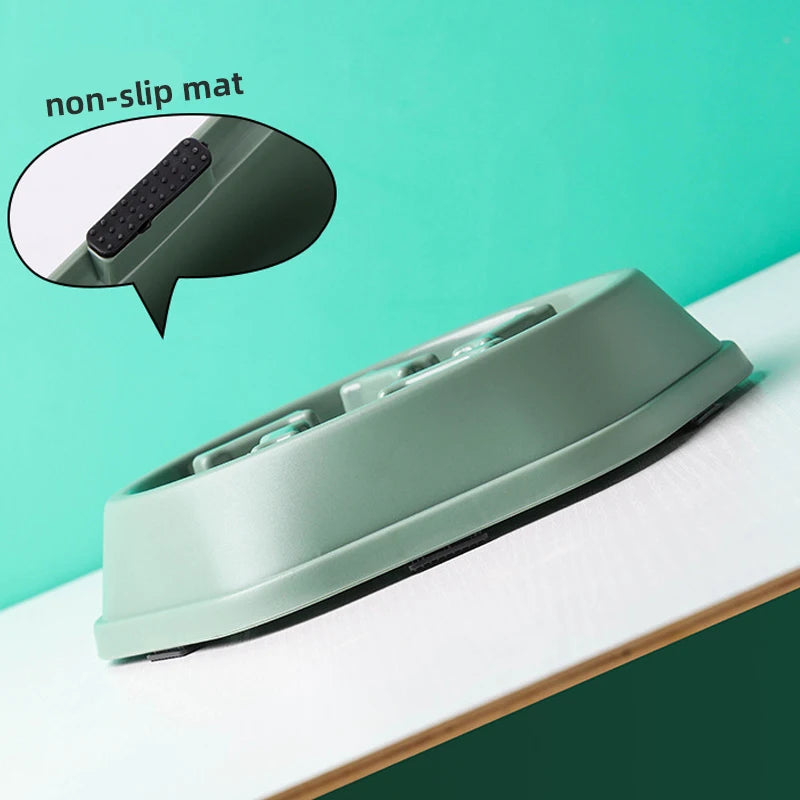 Pet Slow Feeder Bowl Anti Choking Plastic Dish For Dogs