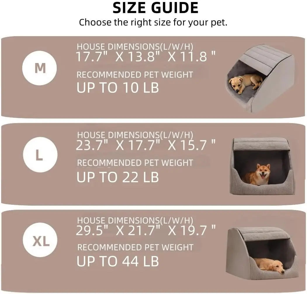 Premium Dog Bed House With Plush Interior And Non Slip Bottom