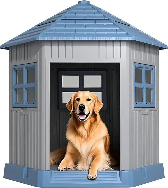 Dog House Indoor Outdoor Durable Shelter With Window