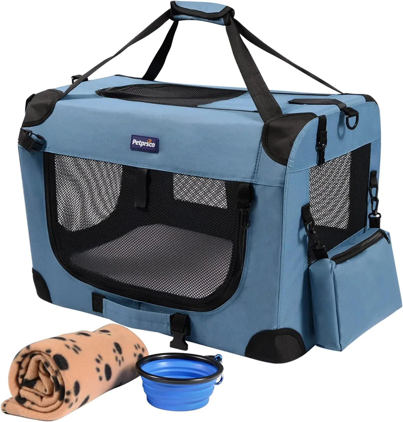 Ufsagcg Collapsible Pet Crate With Blanket And Bowl