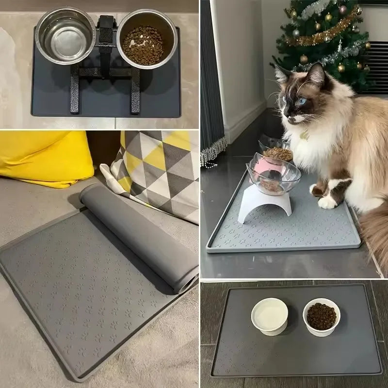 NONECN Silicone Pet Placemat For Cats And Dogs Feeding Mat