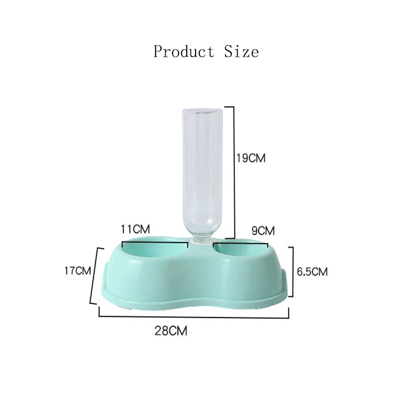 Automatic Dual Bowl Pet Feeder For Cats And Dogs Premium