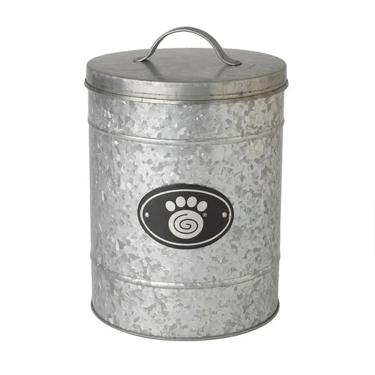 Galvanized Stainless Steel Dog Treats Storage Container