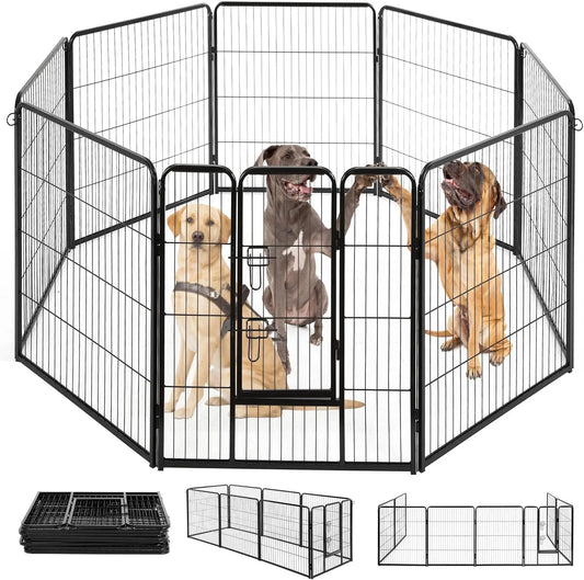 Dog Playpen Heavy Duty Metal Pet Exercise Pen Rust Resistant