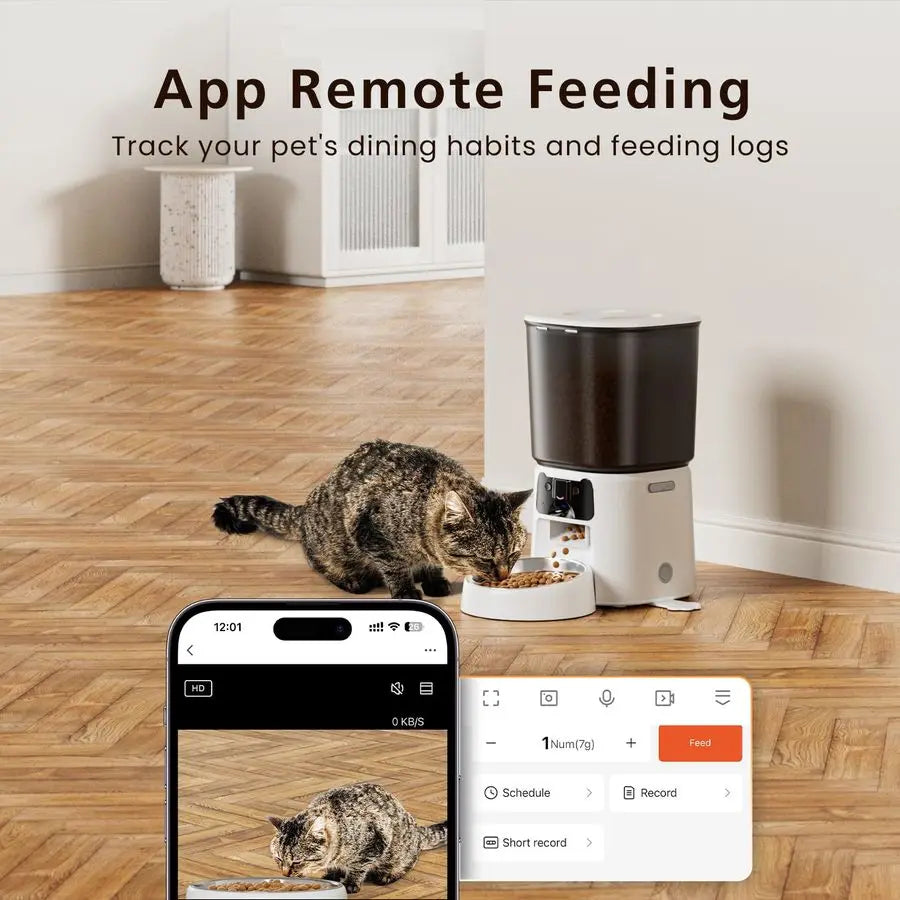 Cat Feeder With Camera WiFi App Control 1080P Night Vision