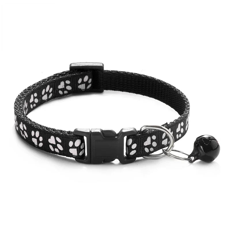 Color Printed Bell Collar For Cats And Dogs Multi Color