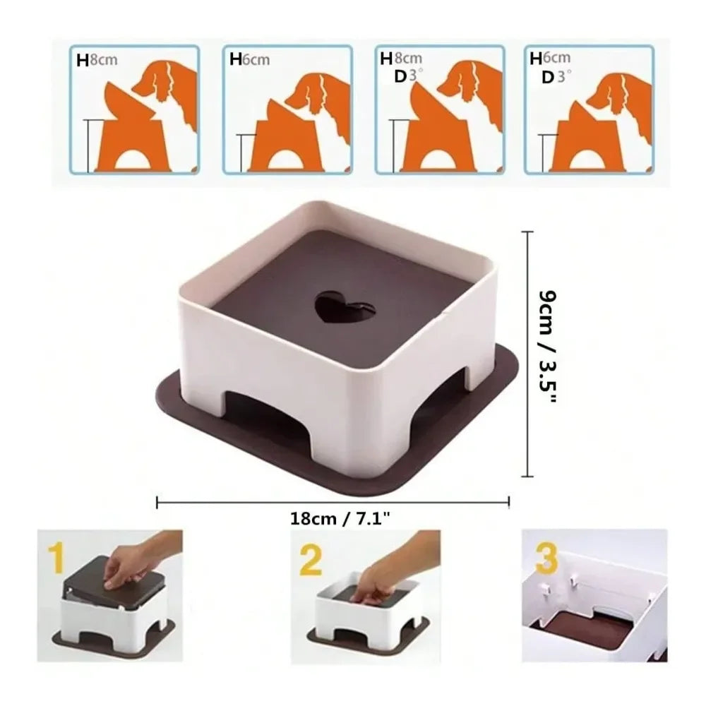 Wide Mouth Tilted Dog Feeder With Anti Skid Base