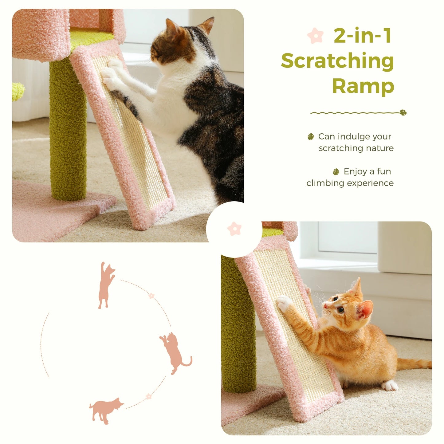 PAWZ Road Flower Cat Tree Multi-Level Tower