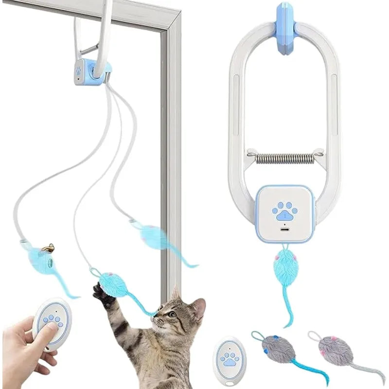 Self Playing Cat Toy Automatic Retractable Teaser For Indoor Cats