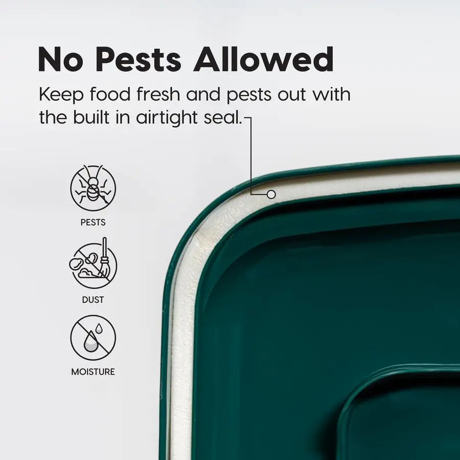 Airtight Pet Food Storage Container With Wheels For Dry Kibble