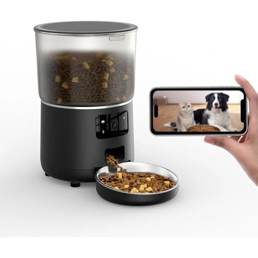 Automatic Cat Feeder With WiFi App Remote Feeding Large Capacity