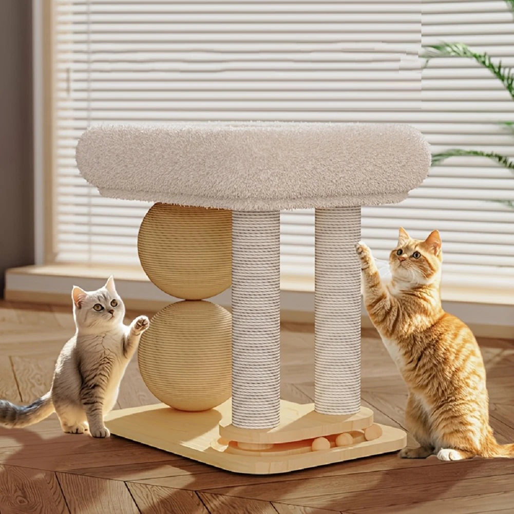 Cat Climbing Frame With Integrated Sisal Bed And Platform