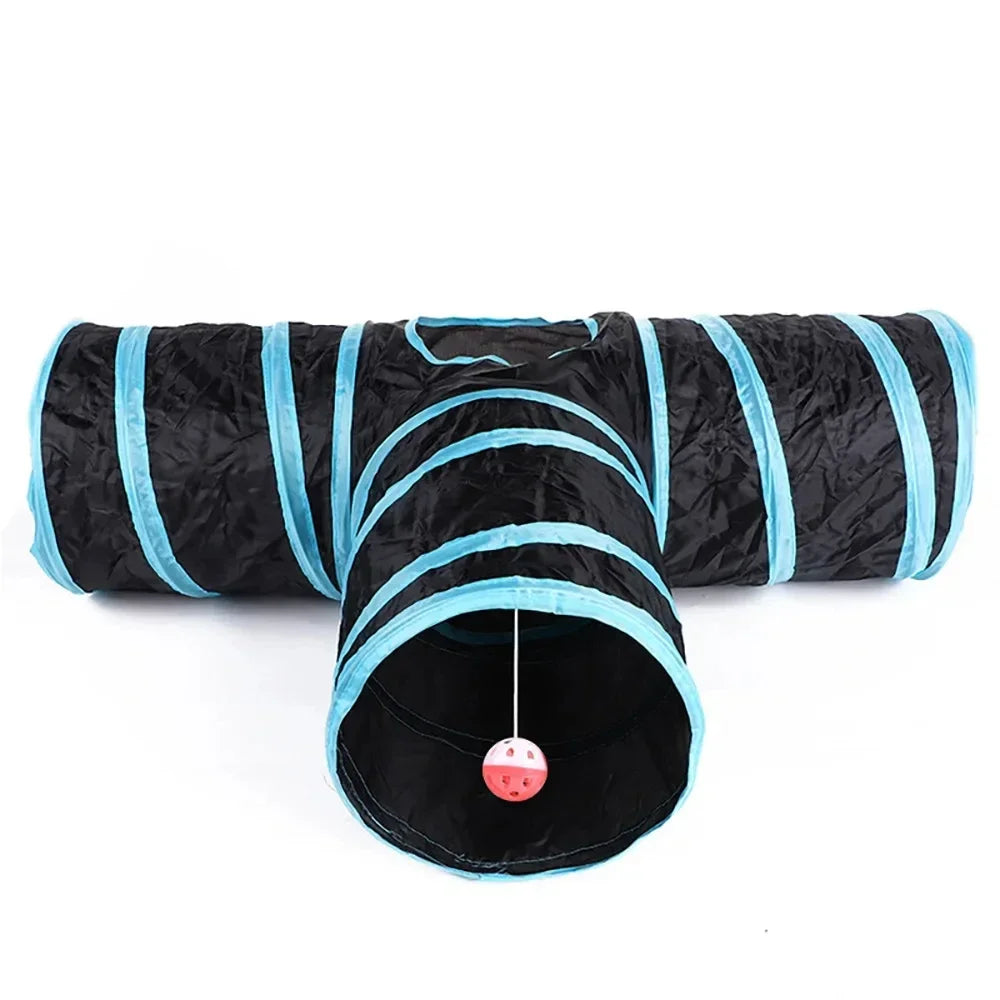 Foldable Cat Tunnel Toy Breathable Indoor Play Barrel for Cats