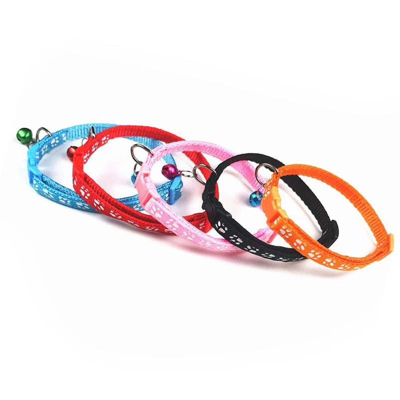 Color Printed Bell Collar For Cats And Dogs Multi Color