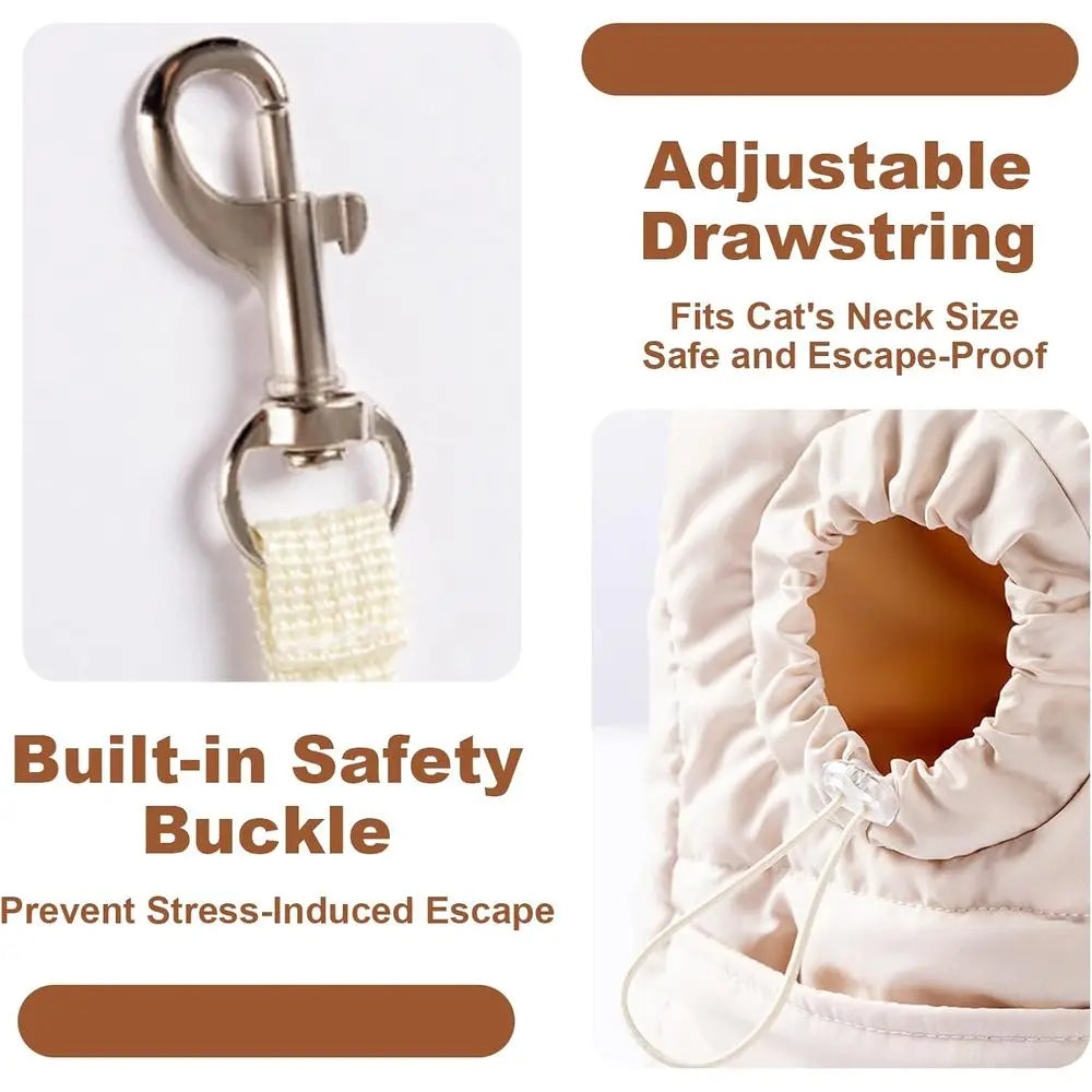 Mini Dog Purse Carrier With Pockets And Secure Harness Clip