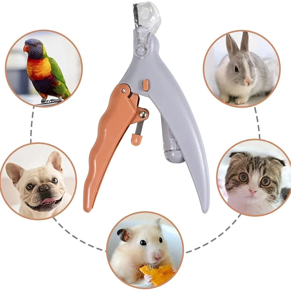 Pet Nail Clipper With LED Light And Stainless Steel Blades