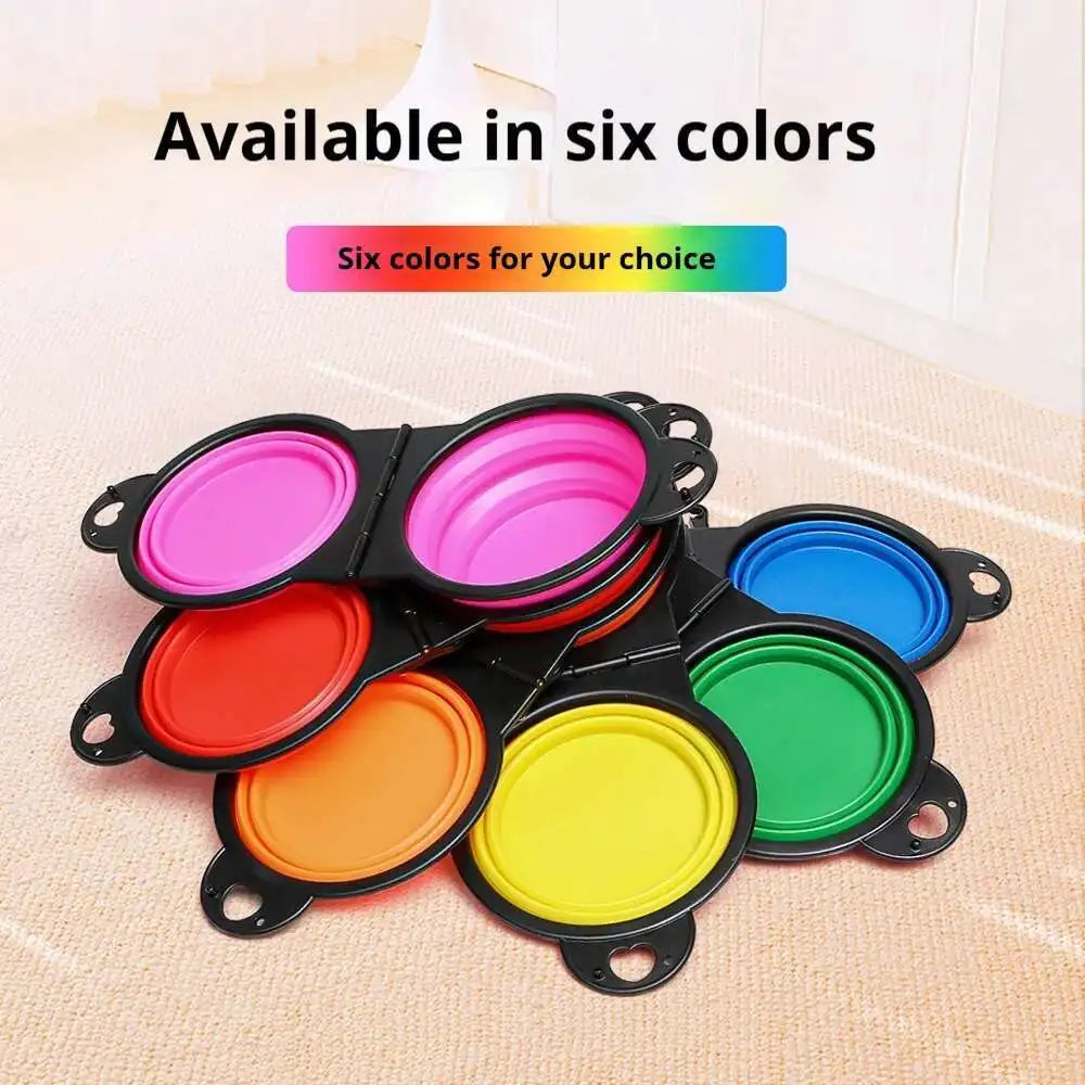 2-In-1 Collapsible Dog Travel Bowl And Feeder For Outdoor Use