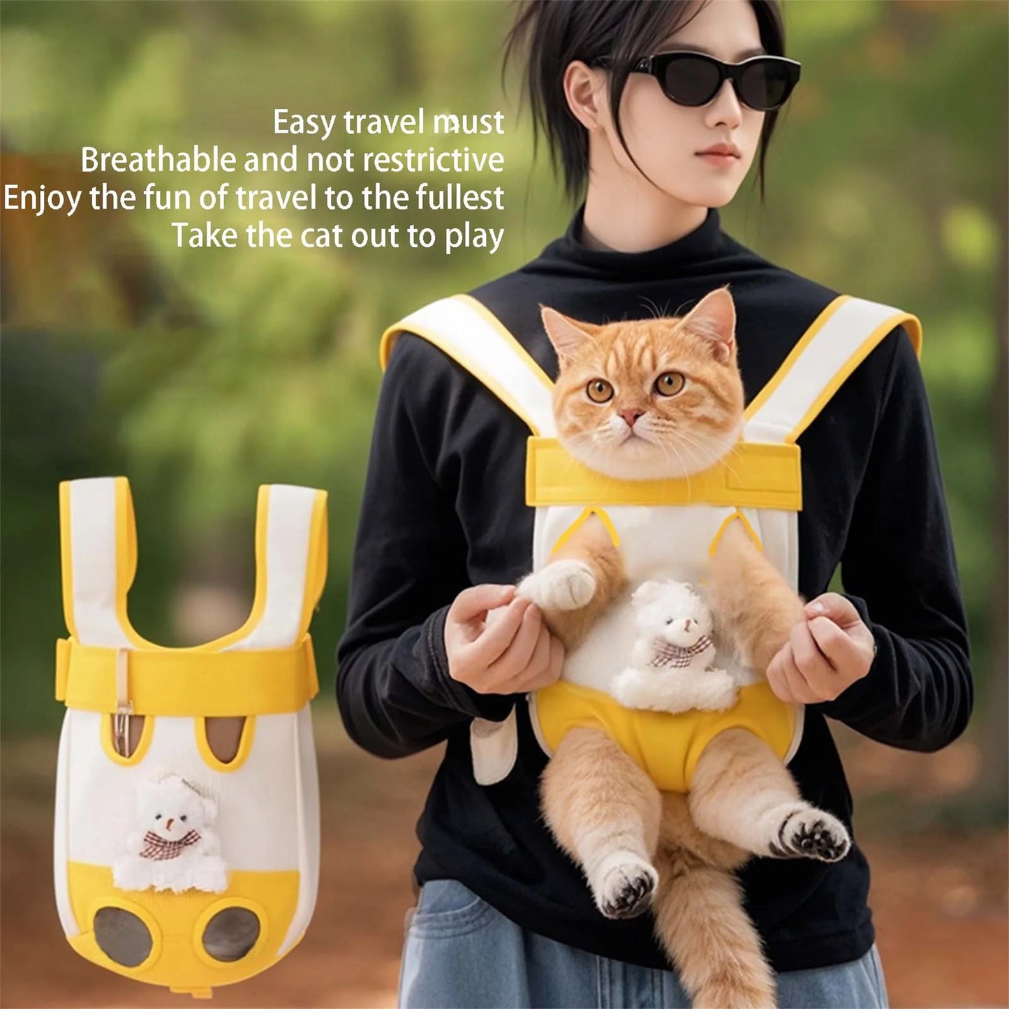 Portable Pet Carrier Backpack For Cats And Small Dogs