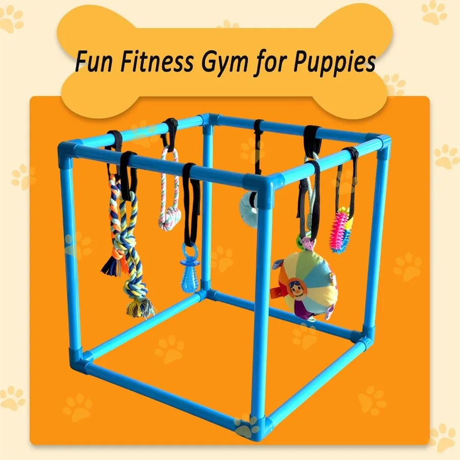 Puppy Play Gym With Eight Hanging Toys Indoor Jungle Gym