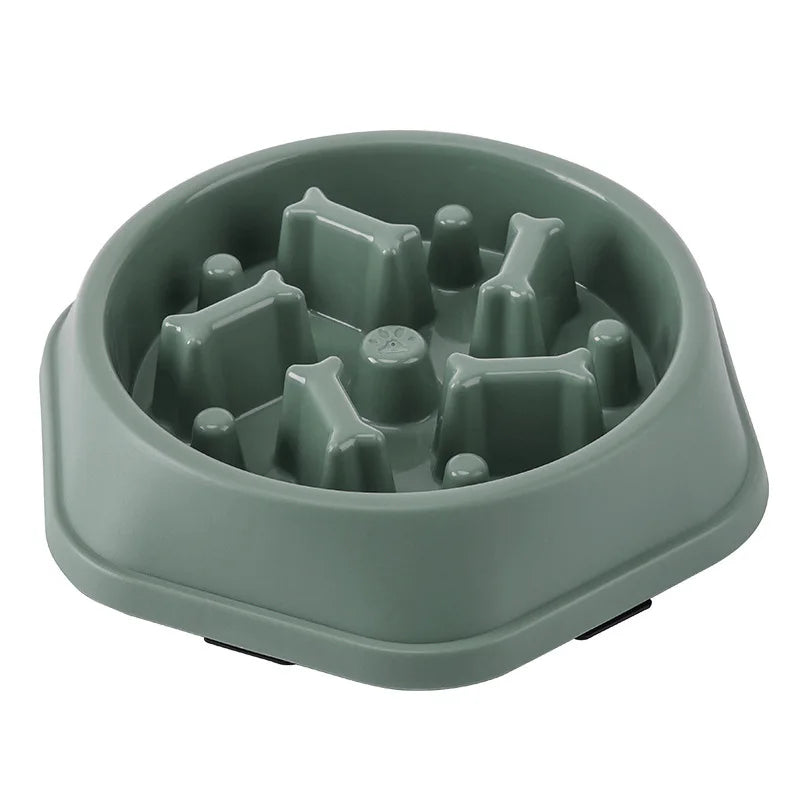 Pet Slow Feeder Bowl Anti Choking Plastic Dish For Dogs