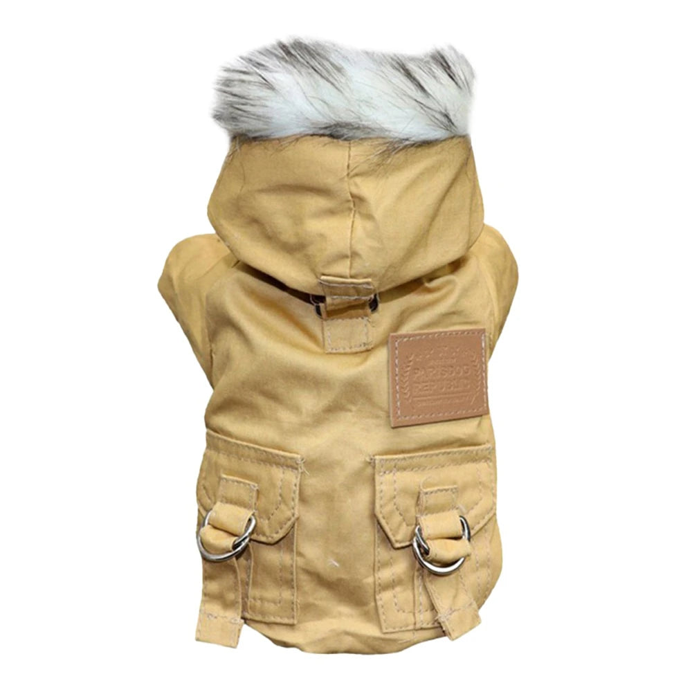 Pet Dog Jacket With Harness Winter Coat
